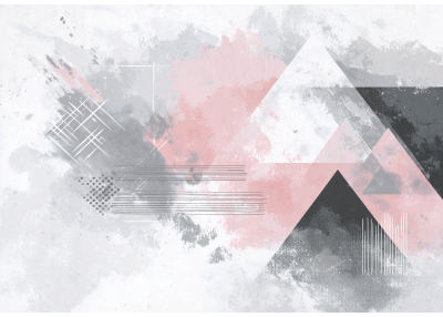 Фототапет Абстрактна геометрия в сиво и розово